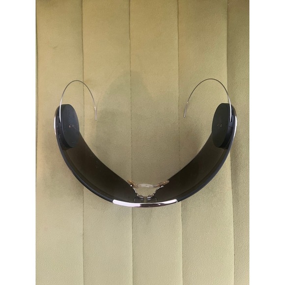 Christian Dior Vintage Shield Sunglasses Y2K Oversized Wrap Logo Medallion Black main image 4